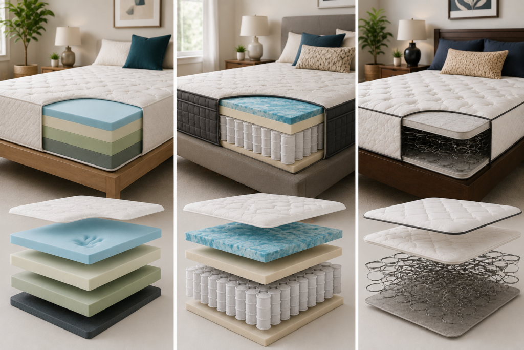 Memory Foam vs Hybrid vs Innerspring: Which Mattress Wins